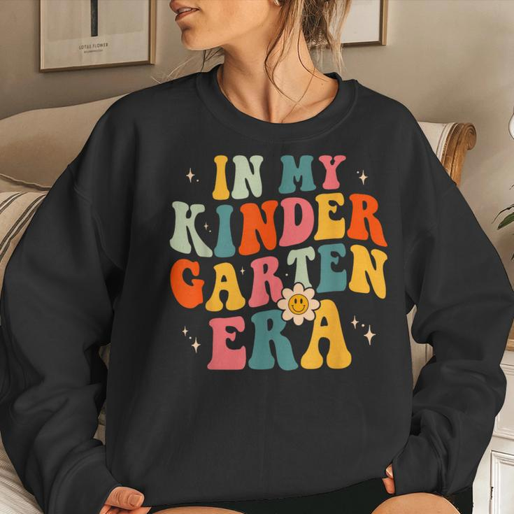 In My Kindergarten Teacher Era Kinder Groovy Retro Women Sweatshirt Gifts for Her