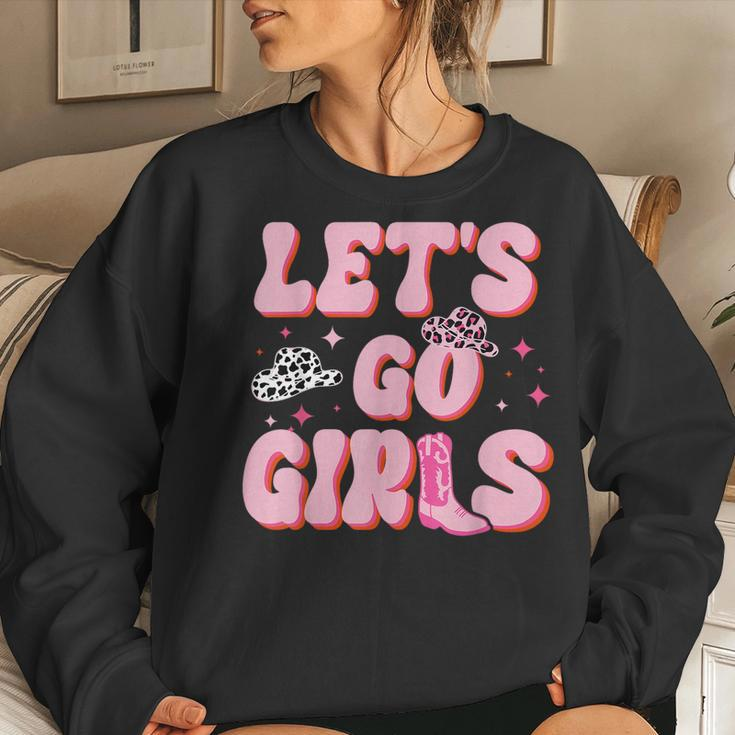 Let's Go Girls Cowgirl Hat Cowboy Western Rodeo Texas Women Sweatshirt Gifts for Her