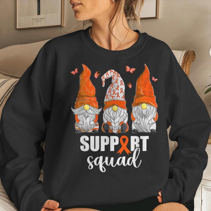 Leukemia Cancer Awareness Gnomes Support Squad Women Sweatshirt Gifts for Her