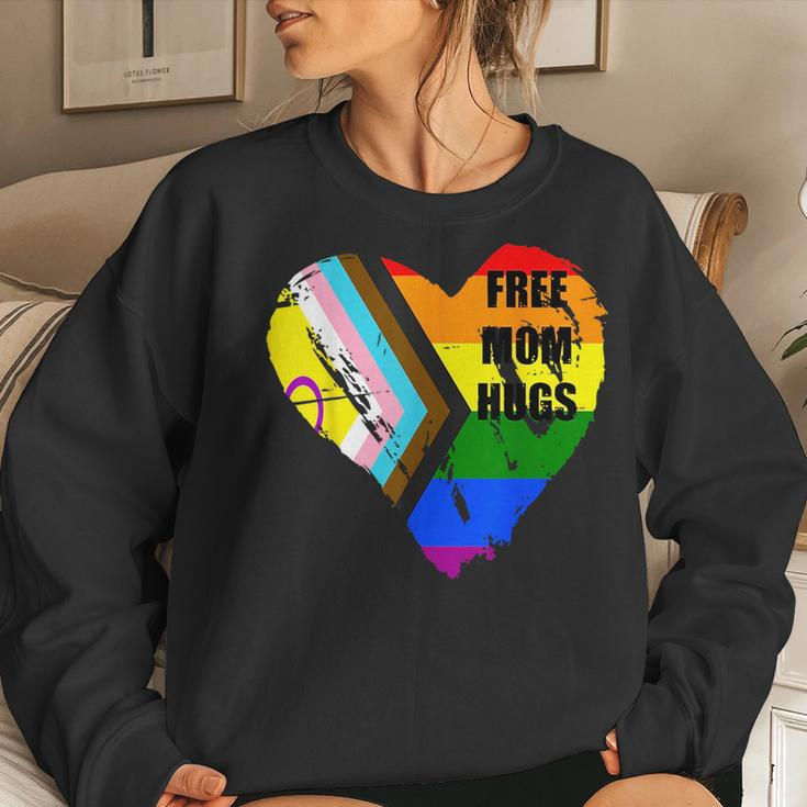 Lgbtqi Flag Free Mom Hugs Women Sweatshirt Gifts for Her