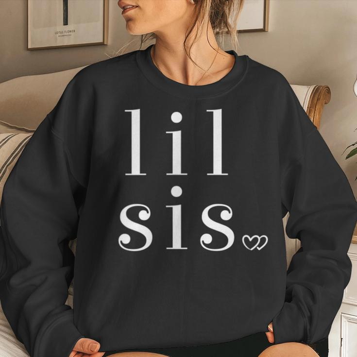 Lil Sis Women Girls & Sorority Little Sister Women Sweatshirt Gifts for Her