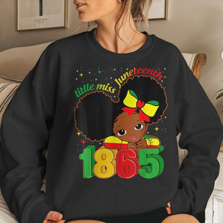 Little Miss Junenth 1865 Black Girl Melanin Toddler Kids Women Crewneck Graphic Sweatshirt Gifts for Her