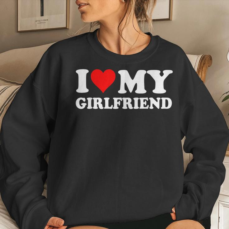 I Love My Girlfriend Gf I Heart My Girlfriend Gf Women Sweatshirt Gifts for Her