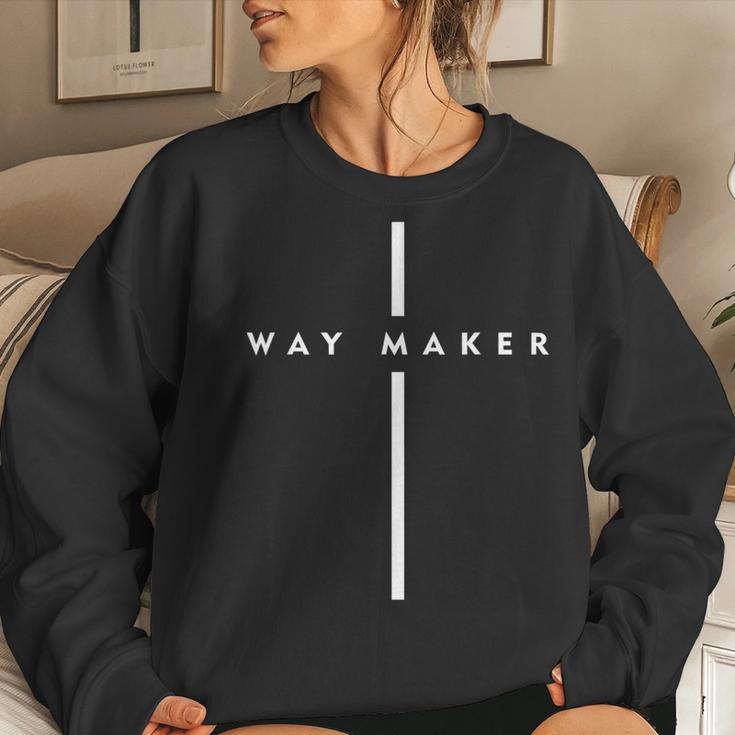 Way Maker Jesus Cross Christian Faith Women Women Sweatshirt Gifts for Her