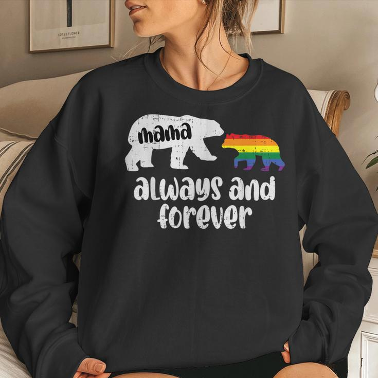 Mama Bear Always Cute Gay Pride Ally Lgbtq Month Mom Women Women Sweatshirt Gifts for Her