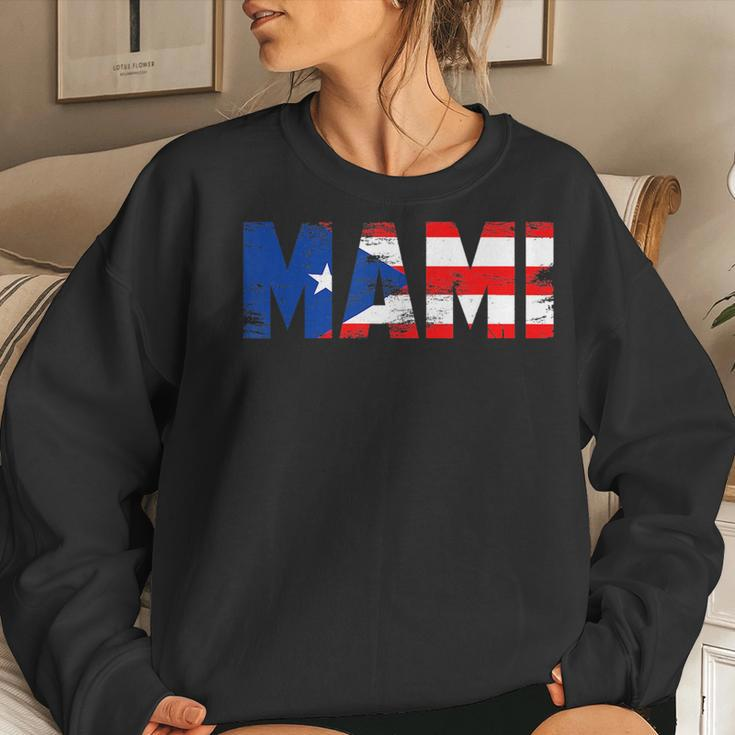 Mami Puerto Rico Flag Pride Mothers Day Puerto Rican Women Women Crewneck Graphic Sweatshirt Gifts for Her