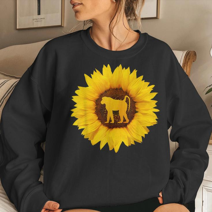Mandrill For Monkey Baboon Sunflower Lover Women Sweatshirt Gifts for Her