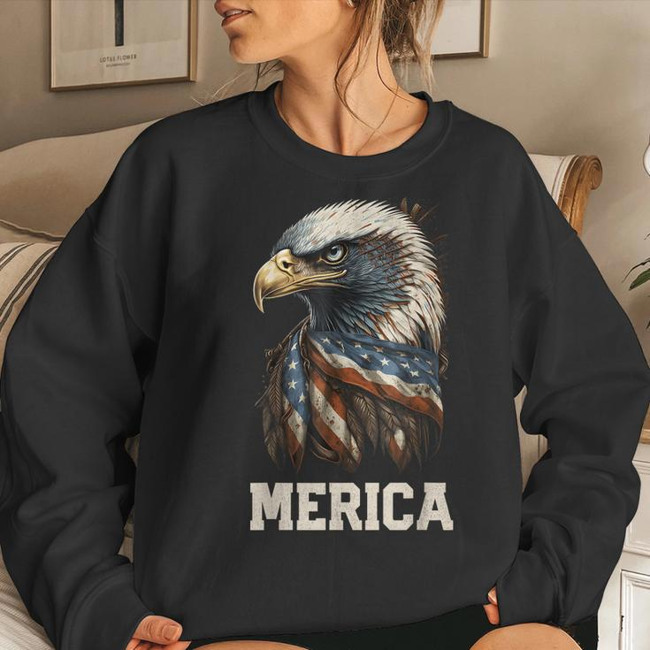 Merica Eagle Mullet 4Th Of July Men Women American Flag Usa Women Sweatshirt Gifts for Her
