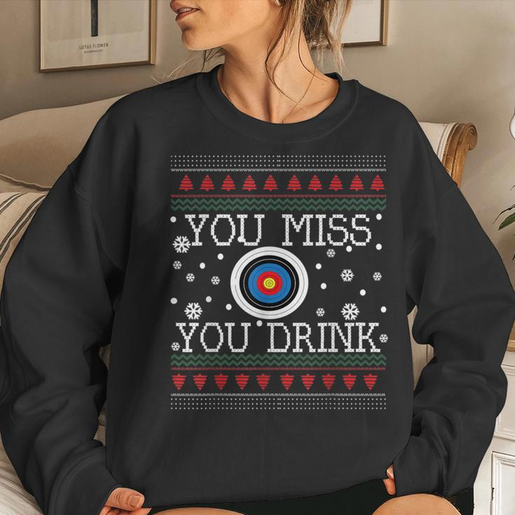 Miss You Drink-Ugly Christmas Drinking Game Sweater Women Sweatshirt Gifts for Her