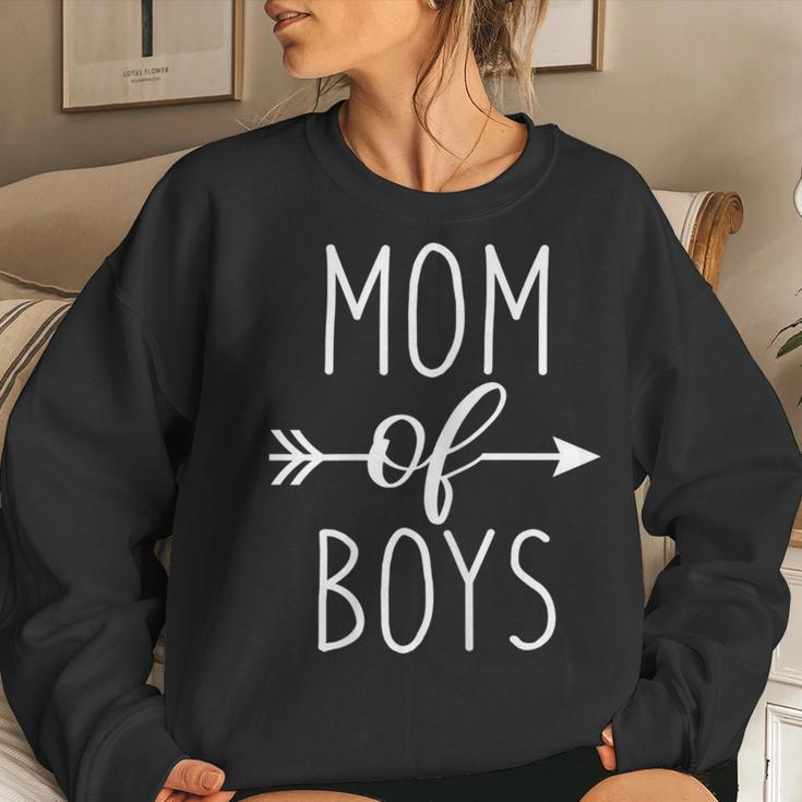 Mom Of 1 2 3 Boys ArrowCute Mama Women Sweatshirt Gifts for Her