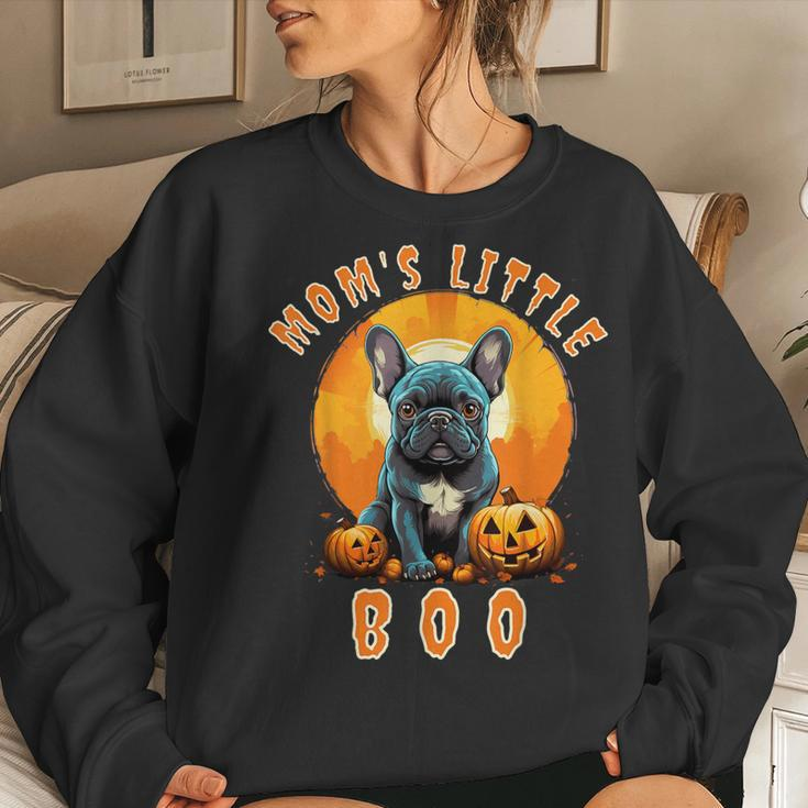 Mom's Little Boo French Bulldog Halloween Frenchie Women Sweatshirt Gifts for Her