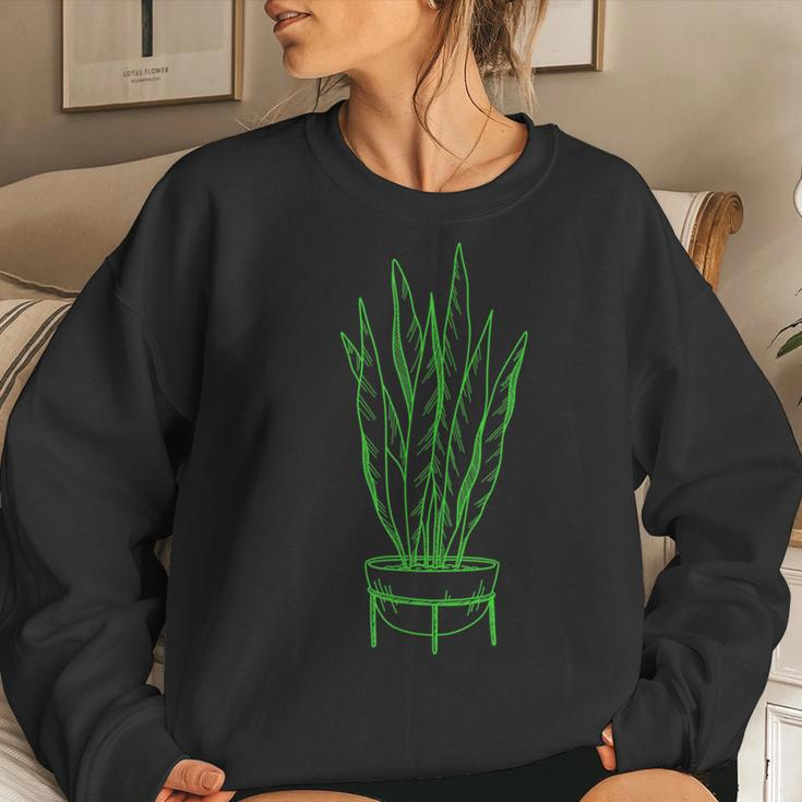 Mother In Law Tongue House Plant Snake Plants Women Sweatshirt Gifts for Her