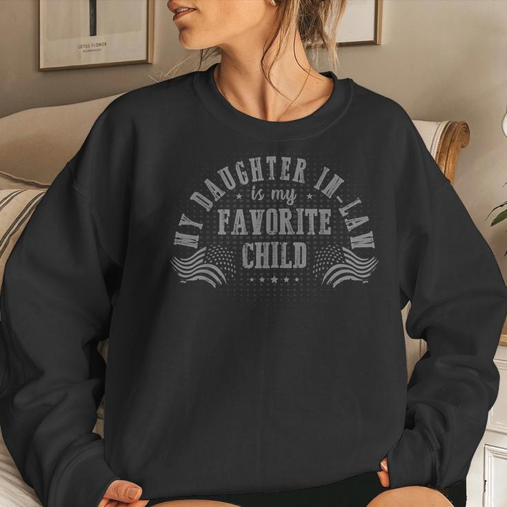 My Daughter In Law Is My Favorite Child Mother In Law Day Women Crewneck Graphic Sweatshirt Gifts for Her
