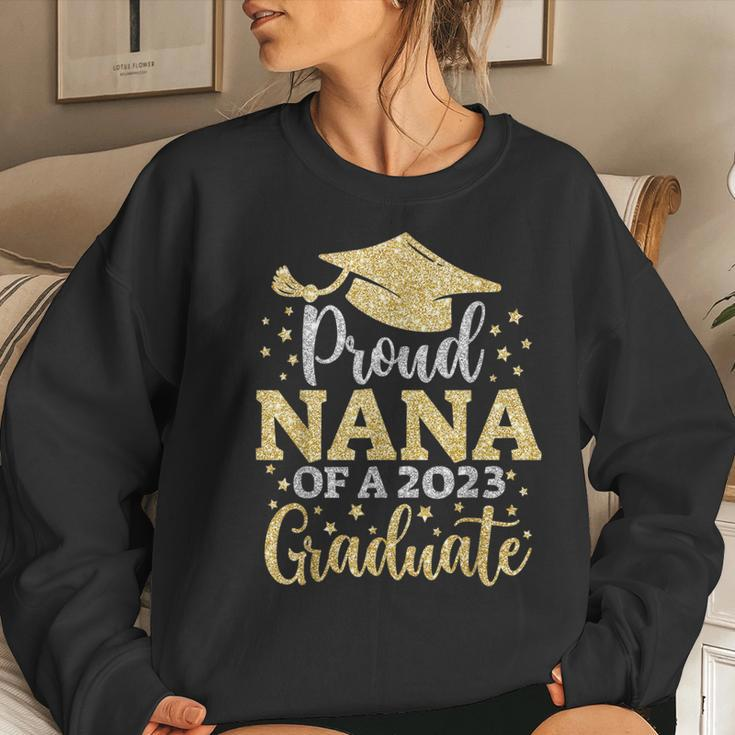 Nana Senior 2023 Proud Mom Of A Class Of 2023 Graduate Women Crewneck Graphic Sweatshirt Gifts for Her