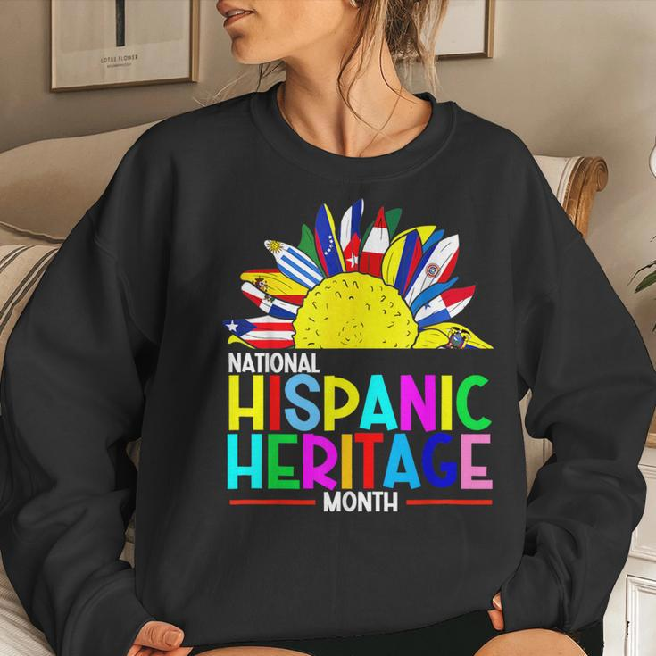 National Hispanic Heritage Month Latino Flags Sunflower Women Sweatshirt Gifts for Her