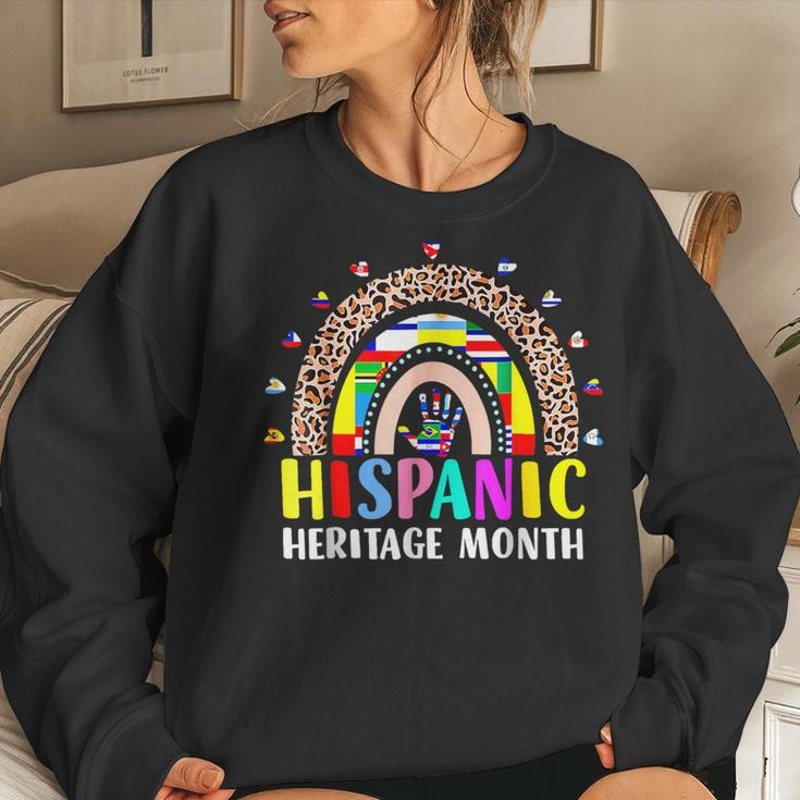 National Hispanic Heritage Month Rainbow All Countries Flags Women Sweatshirt Gifts for Her