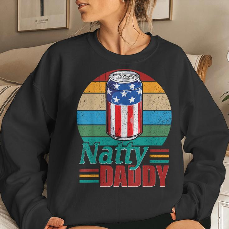 Natty Daddy Funny Dad Bob Beer Drinker Fathers Day Women Crewneck Graphic Sweatshirt Gifts for Her