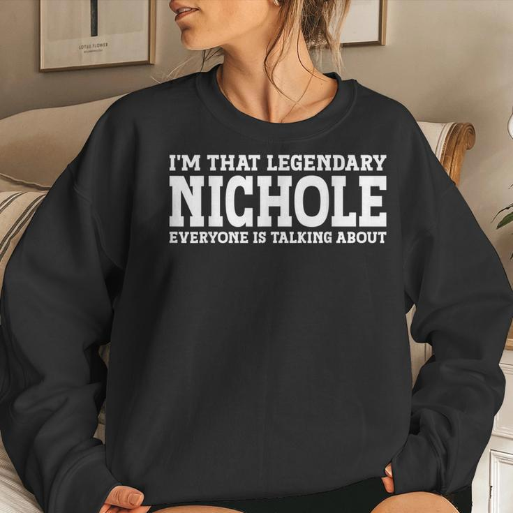 Nichole Personal Name Women Girl Funny Nichole Women Crewneck Graphic Sweatshirt Gifts for Her
