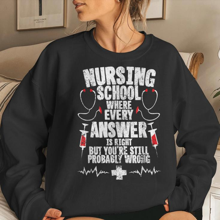 Nursing School Hospital Nurse Student Women Sweatshirt Gifts for Her