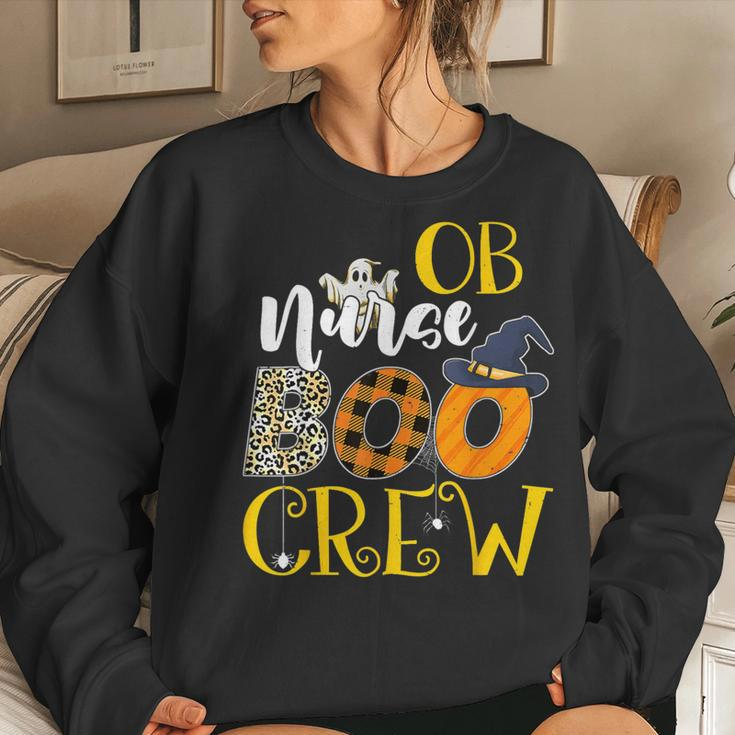 Ob Nurse Boo Crew Ghost Halloween Costume Obstetric Nursing Women Sweatshirt Gifts for Her