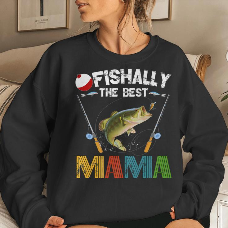 Ofishally The Best Mama Fishing Rod Mommy For Women Women Sweatshirt Gifts for Her