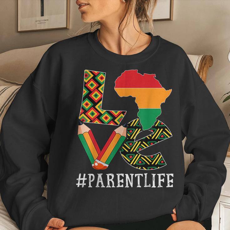Parent Love Map African American Women Black History Month Women Crewneck Graphic Sweatshirt Gifts for Her