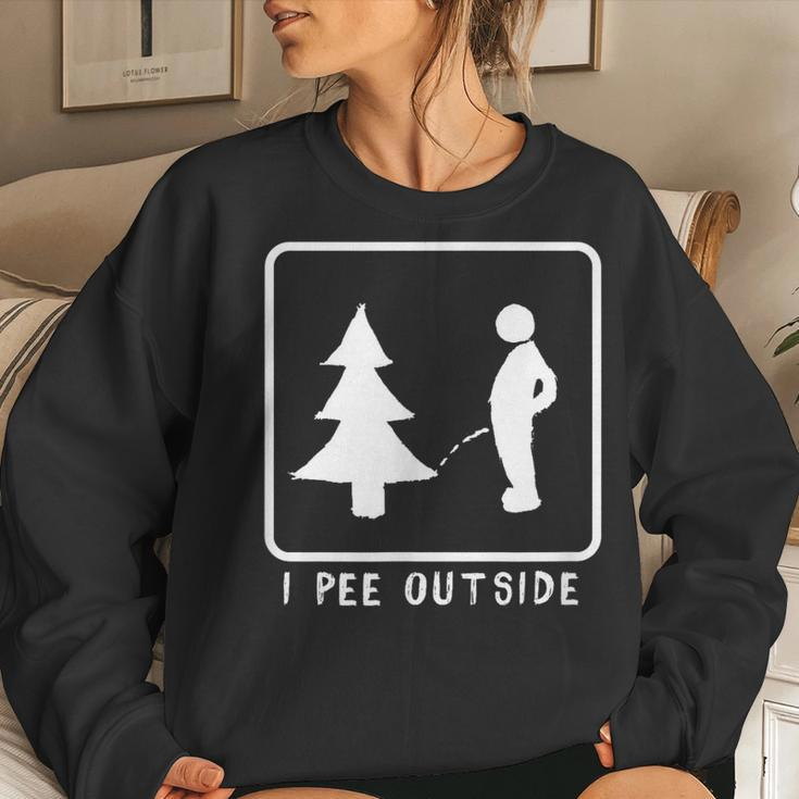 I Pee Outside Sarcastic Camping For Campers Women Sweatshirt Gifts for Her