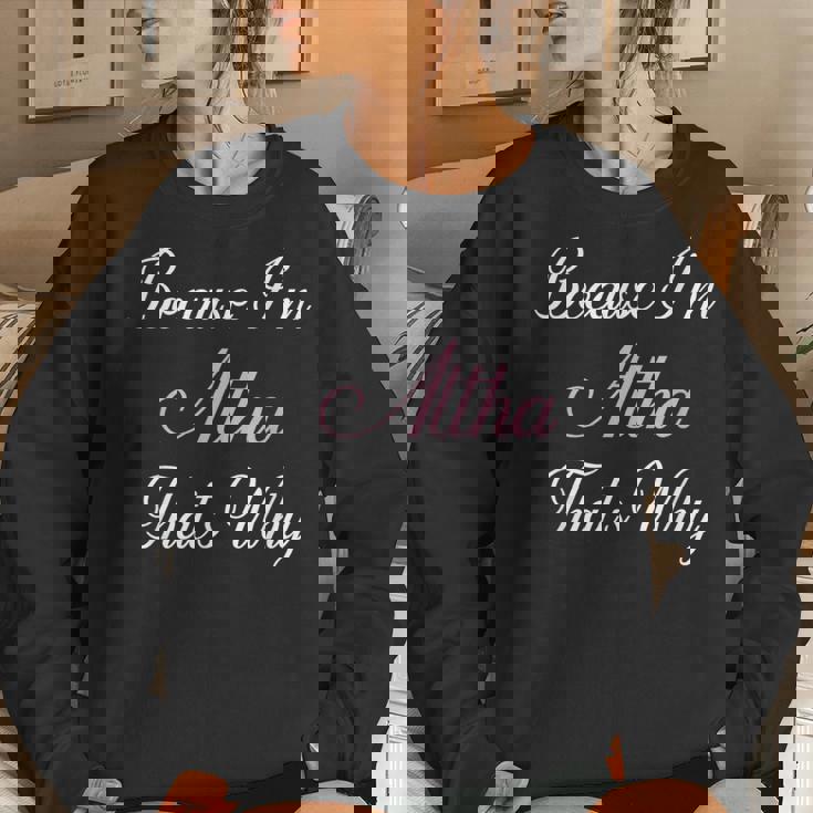 Personalized Altha Name Personalized Cute Pink Gi Women Sweatshirt Gifts for Her