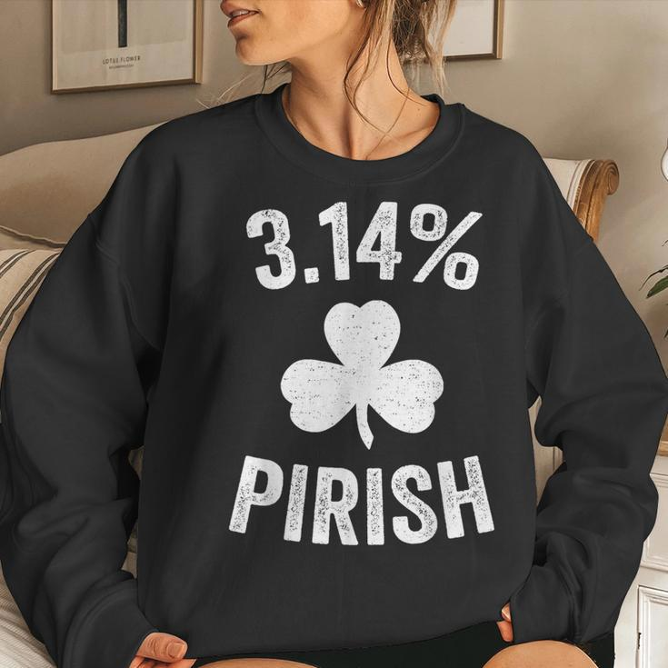 Pi Day St Patrick's 314 Irish Pirish Math Teacher Women Sweatshirt Gifts for Her