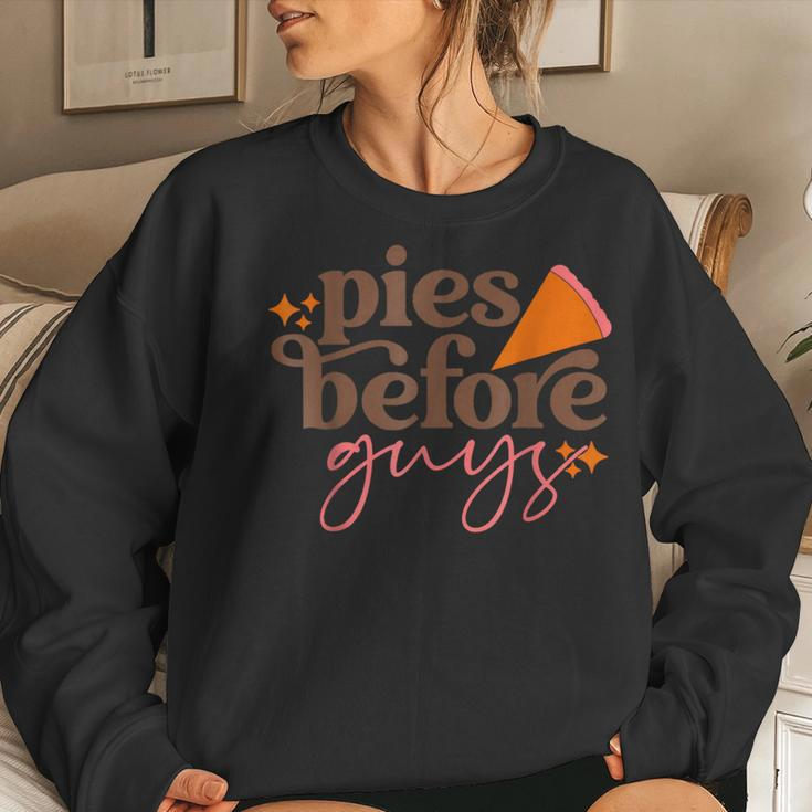 Pies Before Guys Fall Thanksgiving Pumpkin Pie Toddler Women Sweatshirt Gifts for Her