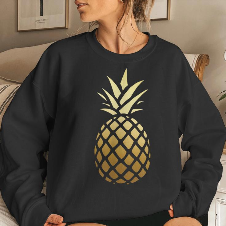 Pineapple Gold Cute BeachFor Kid Vacation Women Sweatshirt Gifts for Her