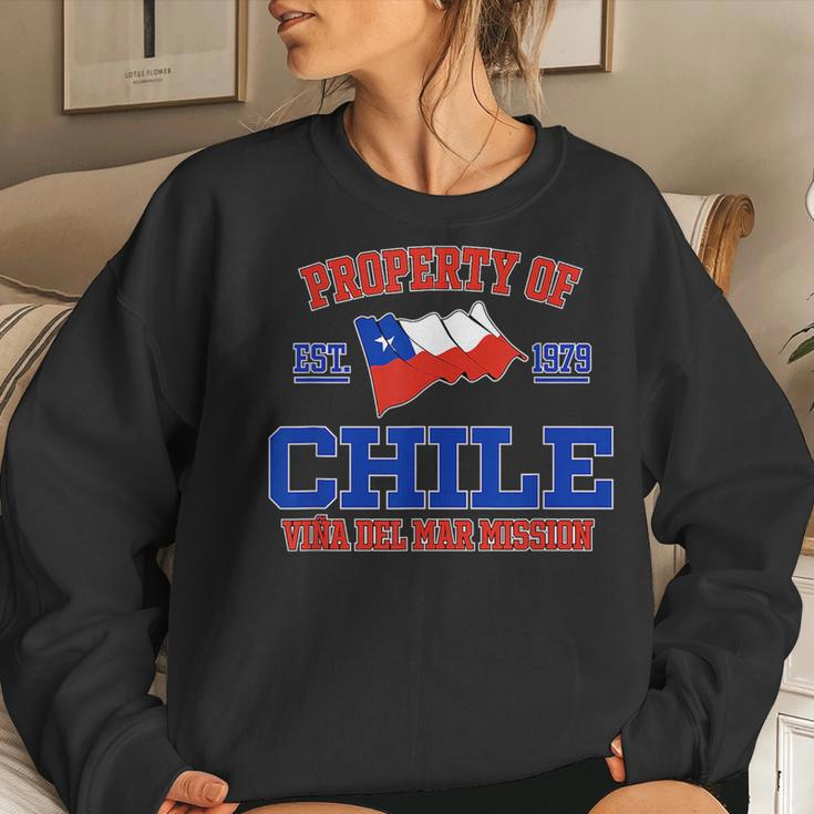 Property Of Chile Viña Del Mar Mission Established 1979 Chile Women Sweatshirt Gifts for Her