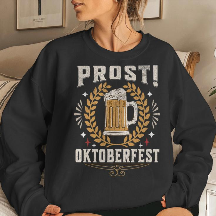 Prost Cheers Oktoberfest German Beer Festival Deutschland Women Sweatshirt Gifts for Her