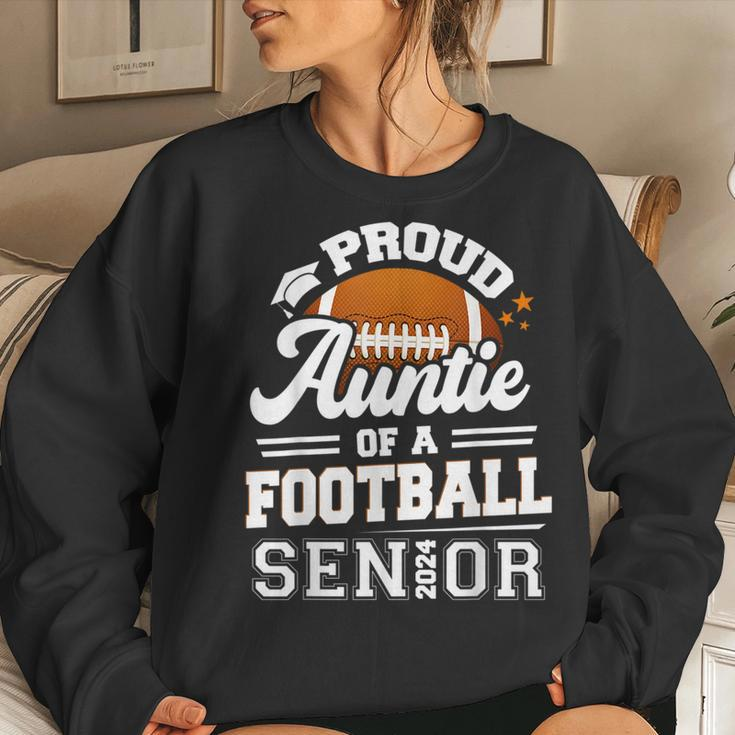 Proud Auntie Of A Football Senior 2024 Graduate Women Sweatshirt Gifts for Her