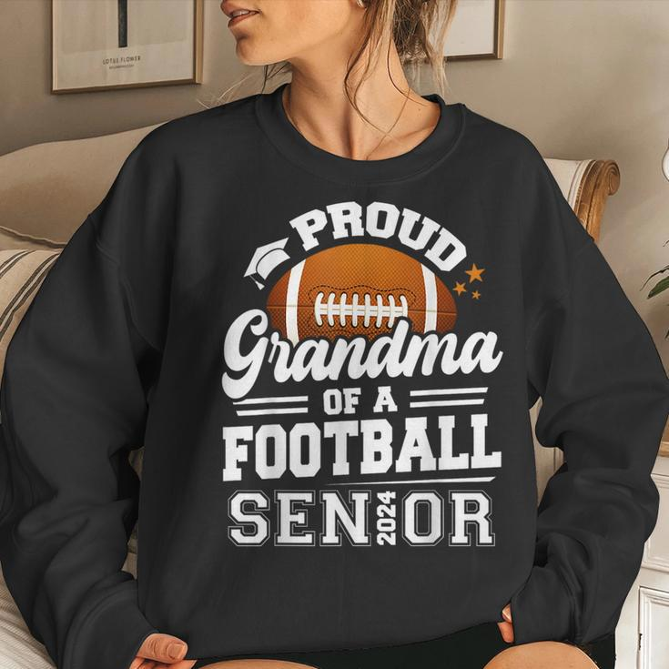 Proud Grandma Of A Football Senior 2024 Graduate Women Sweatshirt Gifts for Her