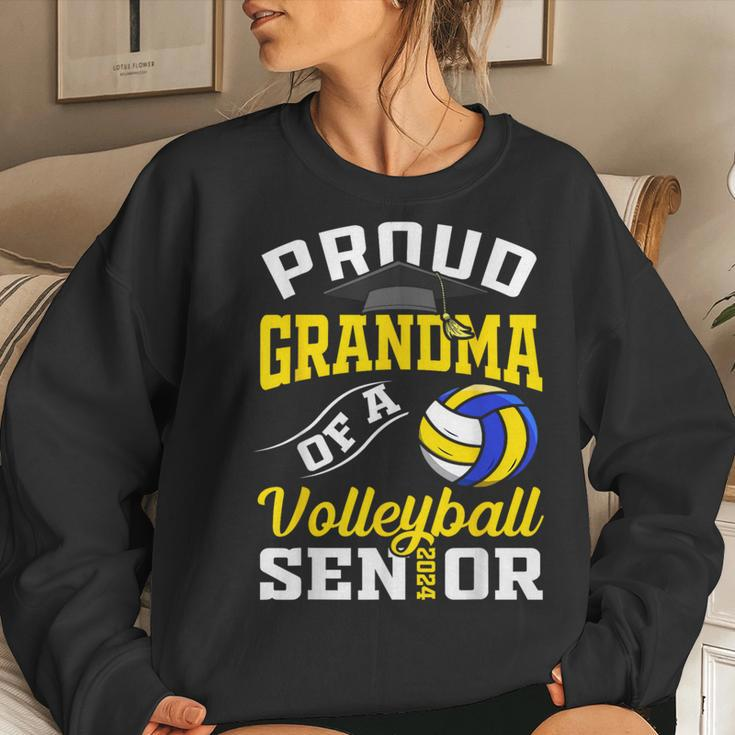 Proud Grandma Of A Volleyball Senior 2024 Graduation Women Sweatshirt Gifts for Her