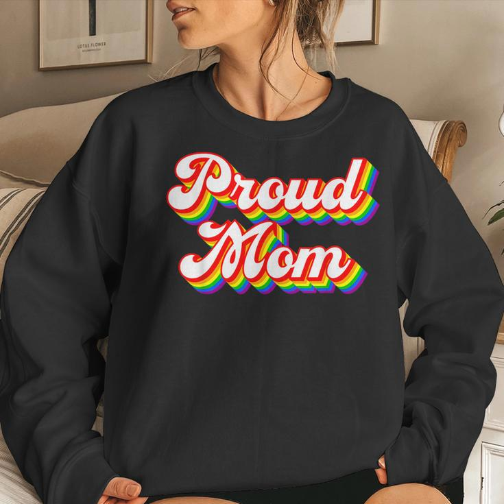 Proud Mom Lgbtq Rainbow Pride Women Sweatshirt Gifts for Her