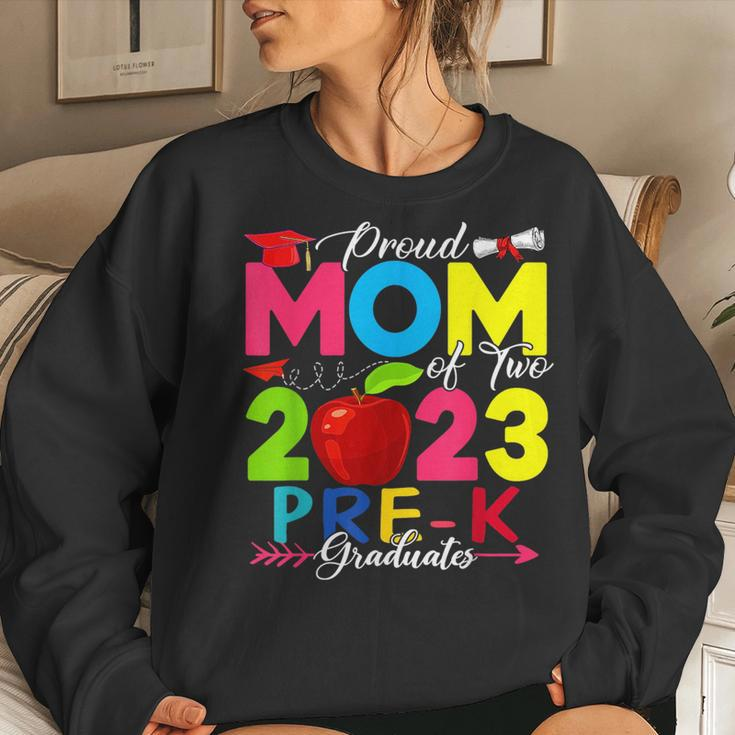 Proud Mom Of Two 2023 Pre-K Graduates Costume Family Women Sweatshirt Gifts for Her