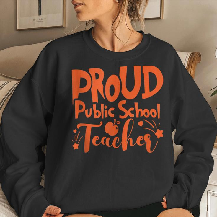 Proud Public School Teacher Education Women Sweatshirt Gifts for Her