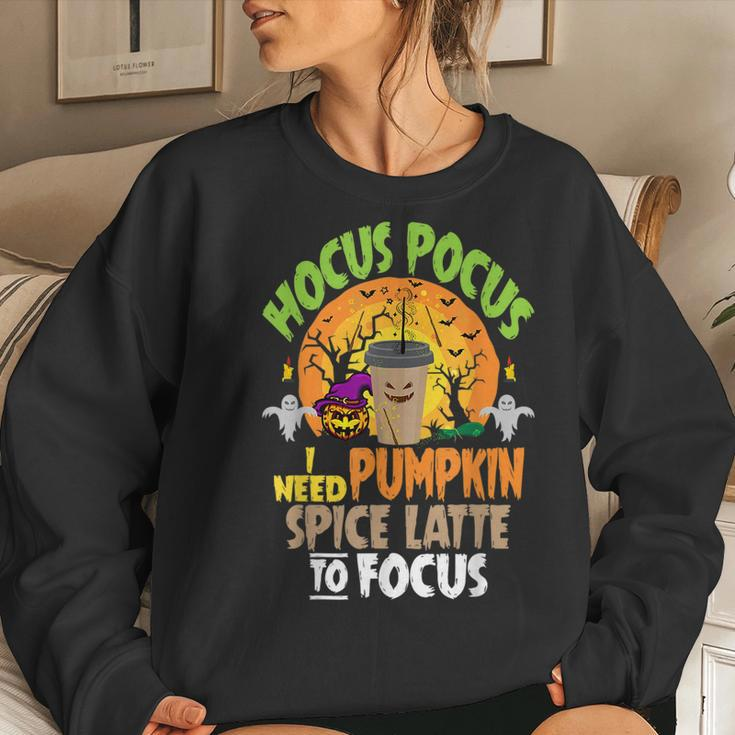 Pumpkin Spice Latte Halloween Fall Latte Women Sweatshirt Gifts for Her
