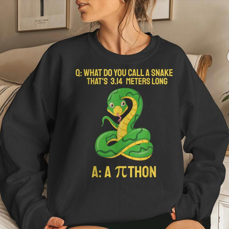 Python Pithon Pi Symbol Math Teacher Pi Day 314 Women Sweatshirt Gifts for Her