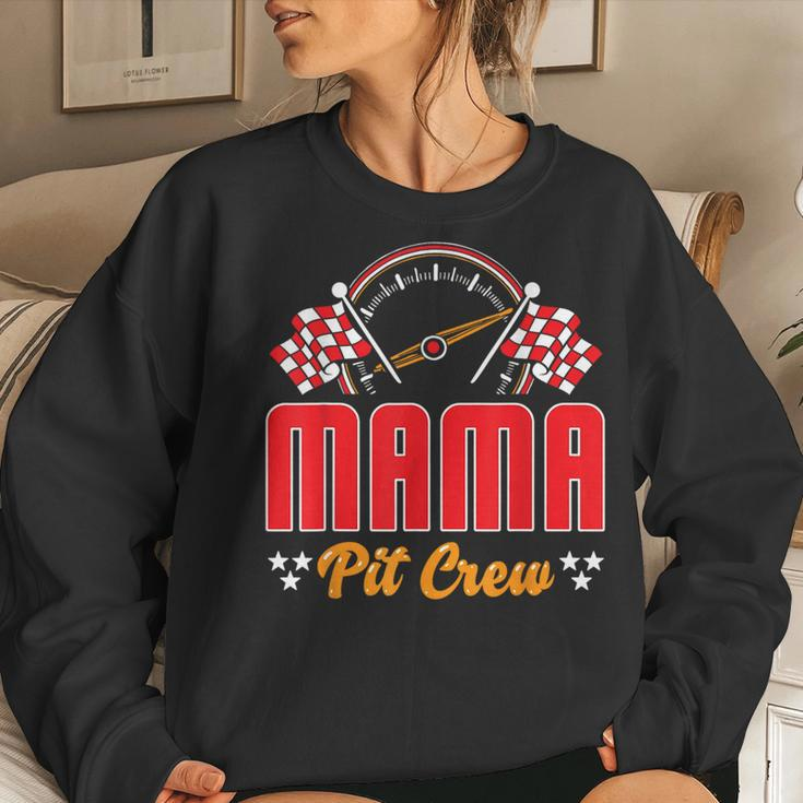 Race Car Birthday Party Matching Family Mama Pit Crew Women Sweatshirt Gifts for Her