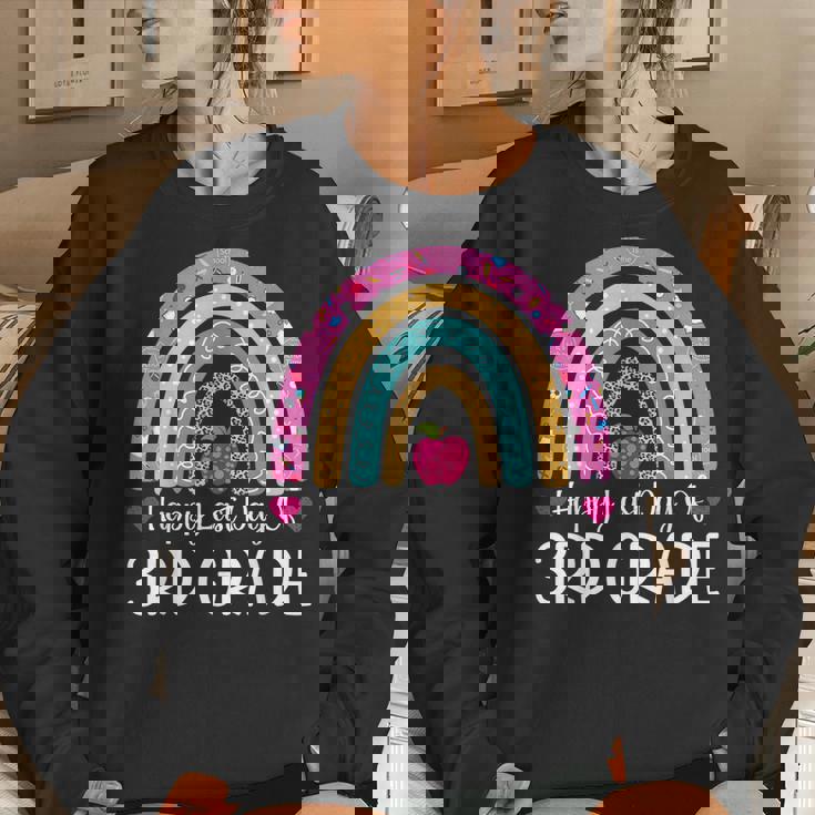 Rainbow Happy Last Day Of 3Rd Grade School Teacher Leopard Women Sweatshirt Gifts for Her Rainbow Happy Last Day Of 3Rd Grade School Teacher Leopard Women Sweatshirt Gifts for Her