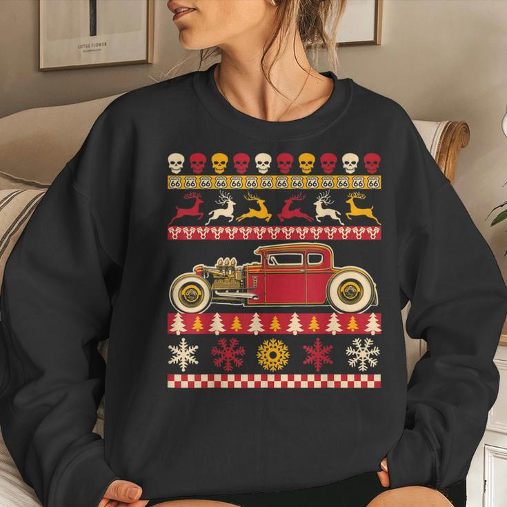 Rat Rod Ugly Christmas Sweater Party For Car Lovers Women Sweatshirt Gifts for Her