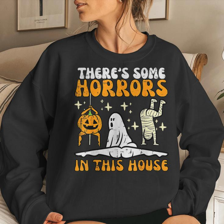 There's Some Horrors In This House Halloween Women Sweatshirt Gifts for Her