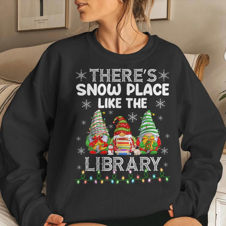 There's Snow Place Like The Library Librarian Christmas Women Sweatshirt Gifts for Her