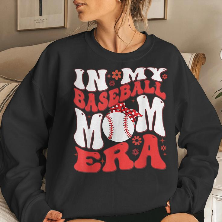 Retro In My Baseball Mom Era Mama Boy Women Sweatshirt Gifts for Her