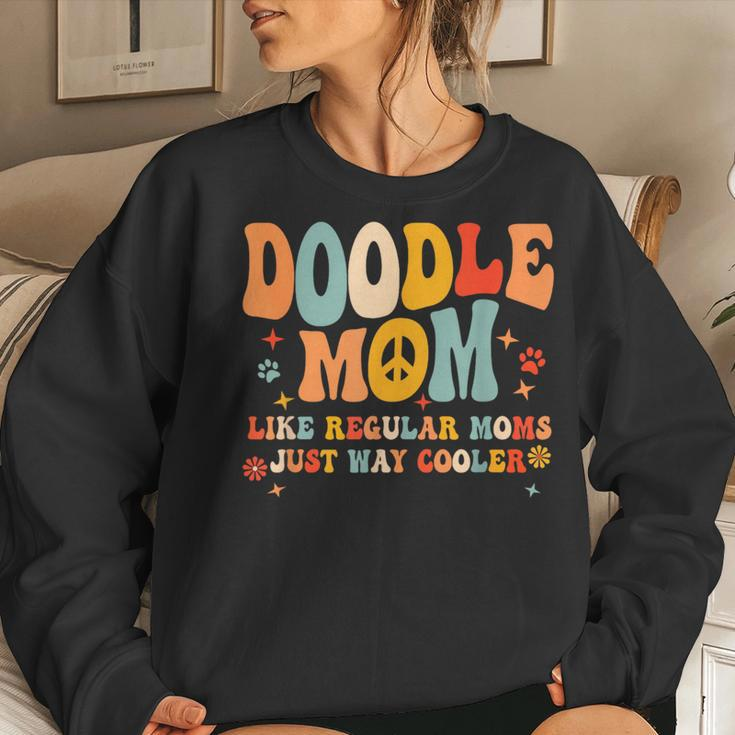 Retro Groovy Its Me The Cool Doodle Mom For Women For Mom Women Sweatshirt Gifts for Her