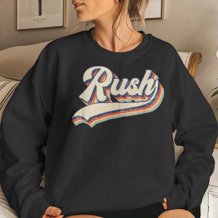 Rush Surname Vintage Retro Boy Girl Women Sweatshirt Gifts for Her