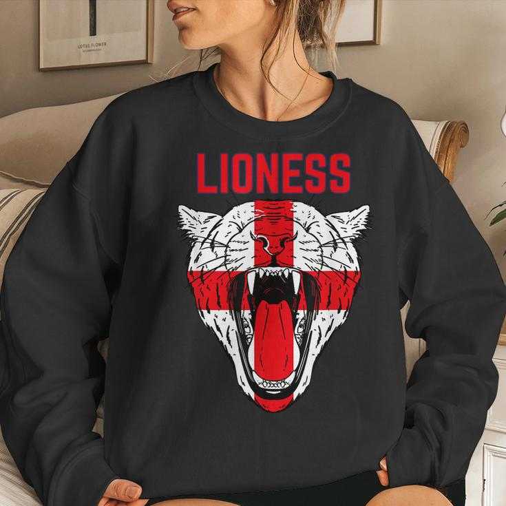 Women's England's Football Lioness English Flag Women Sweatshirt Gifts for Her